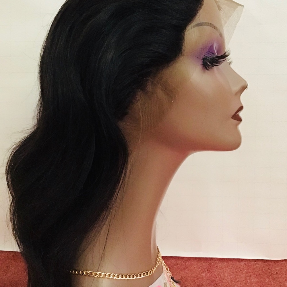 Lace Front Straight Human Hair Wig 360 Two Different Style To Choose Natural Col - Picture 2 of 9